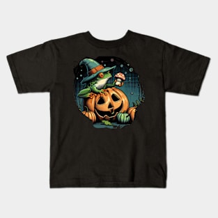 Happy Halloween by Frog 01 Kids T-Shirt